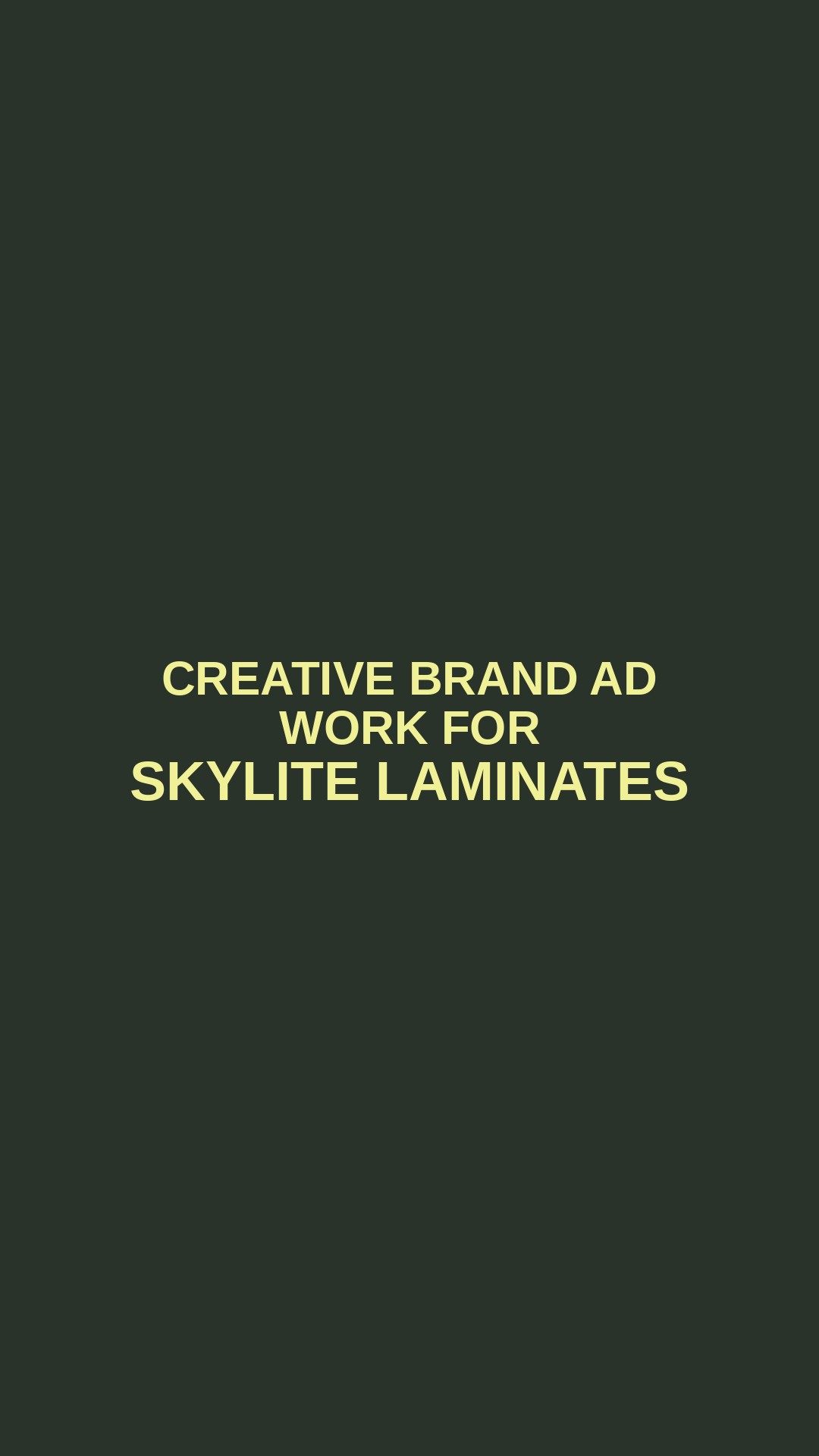Creative Brand Ad Work for Skylite Laminates